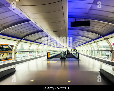 Inside Manchester Airport terminal 3 Stock Photo