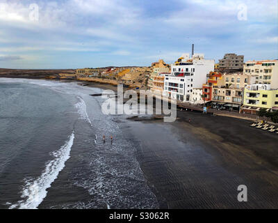 Blick auf den Strand von El Médano auf Teneriffa Stock Photo