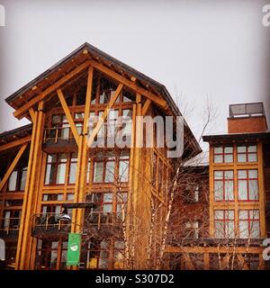 Stowe Adventure Center, Spruce Peak Village, Stowe, Vermont Stock Photo