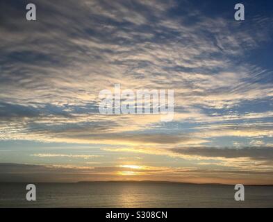 Southbourne beach sunset Stock Photo