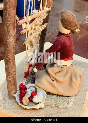 Woman weaver Stock Photo