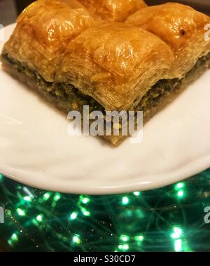 Close up of Turkish Dessert Baklava Stock Photo