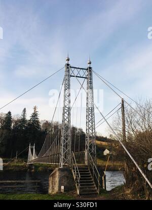 Bridge over the River Spey. Charlestown of Aberlour. Stock Photo