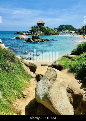 Cabo San Juan beach in Tayrona National Park Stock Photo