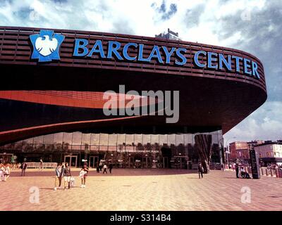 Barclays Center in Downtown Brooklyn, New York Stock Photo
