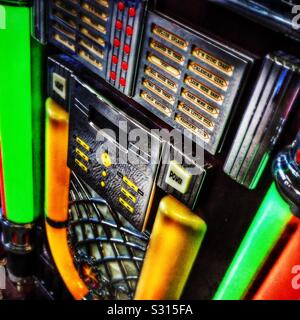 Neon jukebox Stock Photo