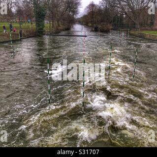 The Etienne Stott White Water Arena At Duckmill Weir On The River Great Ouse at Bedford Stock Photo