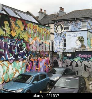 Painted buildings in Providence Place, Brighton. Stock Photo