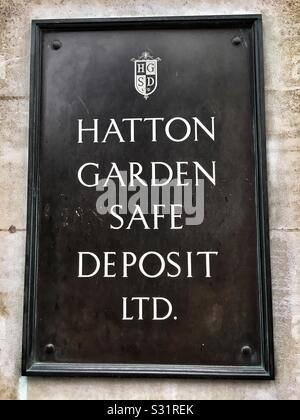 Hatton Garden Safe Deposit Ltd, in London England Stock Photo