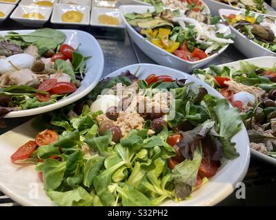 Delicious fresh tuna salad and mix vegetables Stock Photo