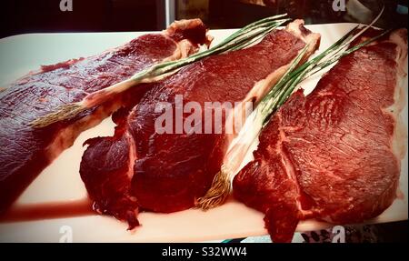 Fresh beef meat close up view Stock Photo
