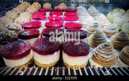 Tasty Pana cotta & berry fruit jelly Stock Photo