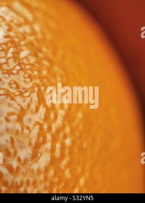 Macro photo of orange with another in the background Stock Photo