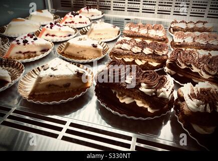 Delicious mix cakes close up Stock Photo