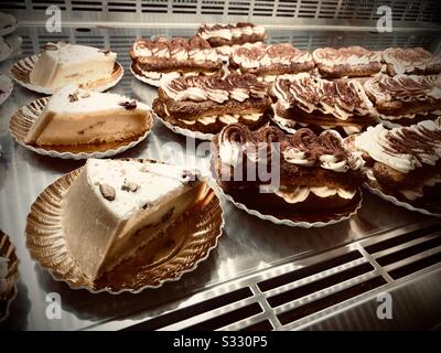 Delicious home made mix cakes Stock Photo