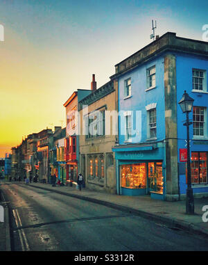 Glastonbury High Street, Somerset Stock Photo