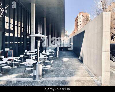 Cafe and university building designed by Japanese architect Ando Tadao at the University of Tokyo Hongo campus Stock Photo