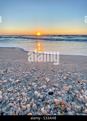 Sunset on Marco Island, Florida Stock Photo