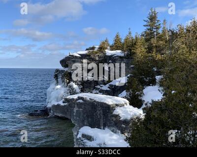 The coastline at Indian Head Cove , Bruce Peninsula Nationalpark Stock Photo