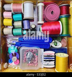 A sewing kit Stock Photo