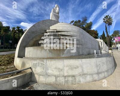 LOS ANGELES, CA, JAN 2020: entrance to the Hollywood Bowl with art deco features and fountain Stock Photo