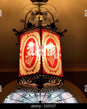 A light fixture at the RISD Museum, Providence, Rhode Island, United States Stock Photo