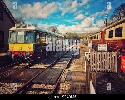 A view of the station at Ecclesbourne Valley Railway. Stock Photo