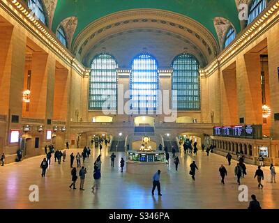 The main concourse of Grand Central terminal is almost empty due to the Covid-19 pandemic, NYC, USA Stock Photo