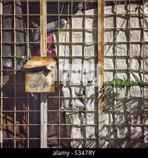 The mailbox and security mesh of a house in the Old Town of George Town, Penang, Malaysia Stock Photo