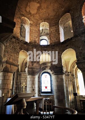 St John’s Chapel inside the White Tower at the Tower of London. UNESCO World Heritage Site. Stock Photo