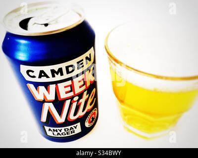 Camden Brewery Week Nite any day lager Stock Photo