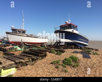 Fishing Boats on Deal Beach Stock Photo