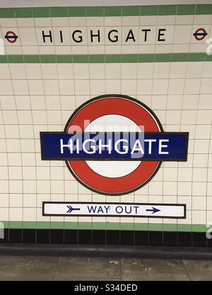 Highgate Tube station Stock Photo - Alamy