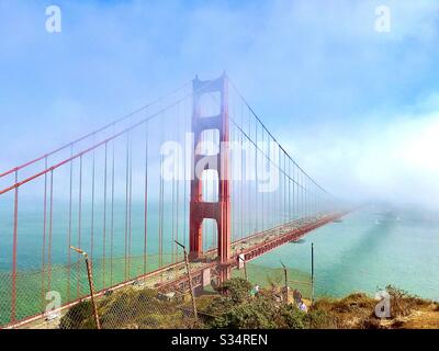 Golden Gate Bridge from Marin headlands Stock Photo