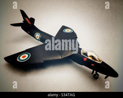 Airfix Hawker Hunter 1/72 scale model aircraft Stock Photo