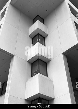 Brutalist architecture of the Edmonton Law Courts Stock Photo