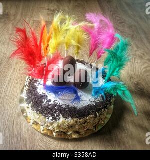 Home made gluten free Easter cake Stock Photo