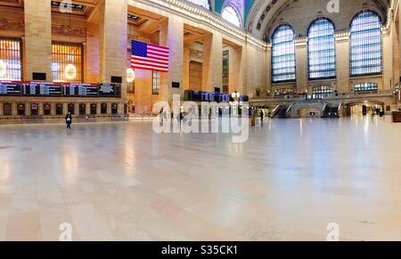 Grand Central terminal is nearly deserted due to the coronavirus pandemic, April 2020, NYC, USA Stock Photo
