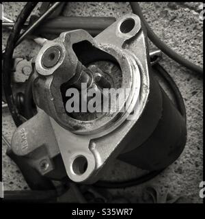 Testing an engine starter, Catalonia, Spain. Stock Photo