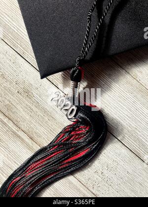 2020 Graduation cap and tassel Stock Photo