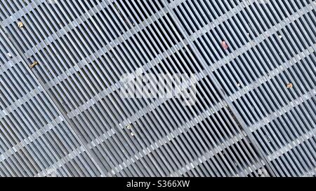 Metal floor grating, abstract pattern, suitable for use as background with text and graphics Stock Photo