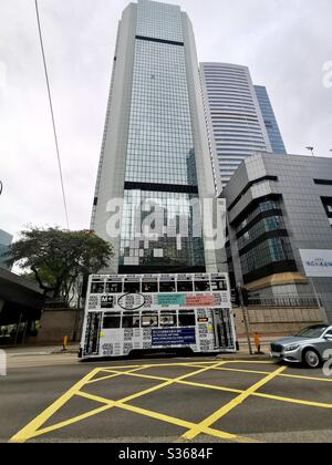 Modern buildings in Wan Chai district in Hong Kong. Stock Photo