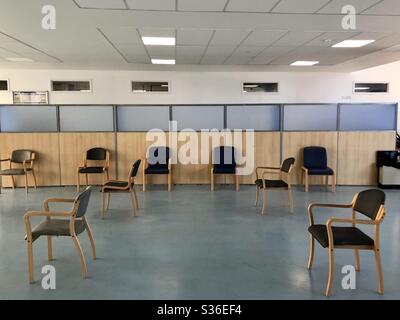 Empty waiting room Birmingham Treatment Centre Stock Photo
