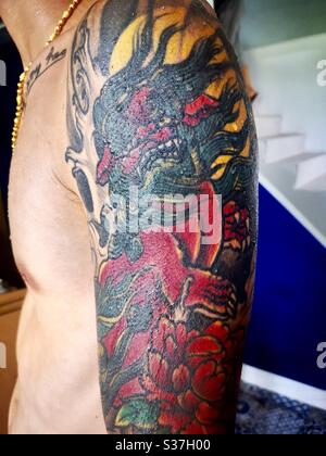 Dragon Tattoo,Colorful dragon| Perfect Gift|dragon tattoo