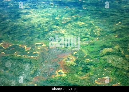 Aerial photography, Churchill, Manitoba, countryside, far north, Churchill river, Hudson Bay,  muskeg, swamp Stock Photo