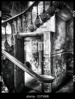 The old staircase at Peckham Rye train station. Stock Photo