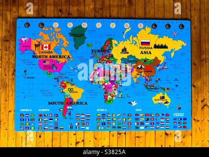 World map foam sales puzzle mat