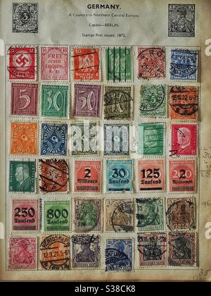 German pre war stamps Stock Photo