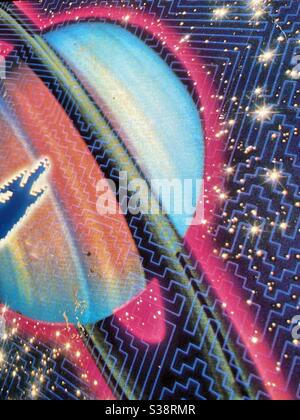 Cover of a vintage vinyl record by artist Jefferson Starship Stock Photo