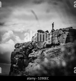 Crowden Tower, Edale, The Derbyshire Peak District. Stock Photo